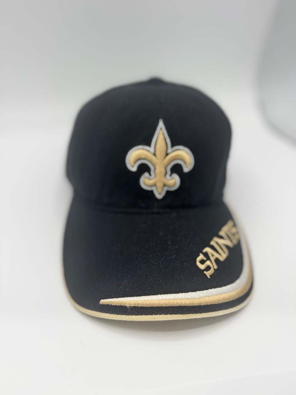 NFL Team Apparel New Orleans Saints Black Adjustable Hat Cap